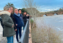 La delegada del Gobierno y la directora general de Protección Civil visitan con el alcalde de Talavera la zonas afectadas por la crecida del Tajo
