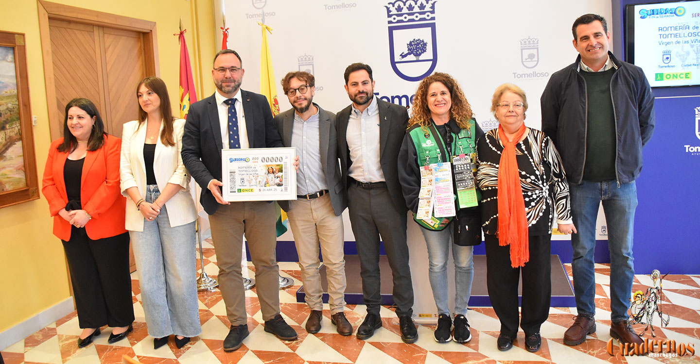 Cinco millones y medio de cupones de la ONCE se repartirán por todo España en honor a la Romería de la Virgen de las Viñas de Tomelloso