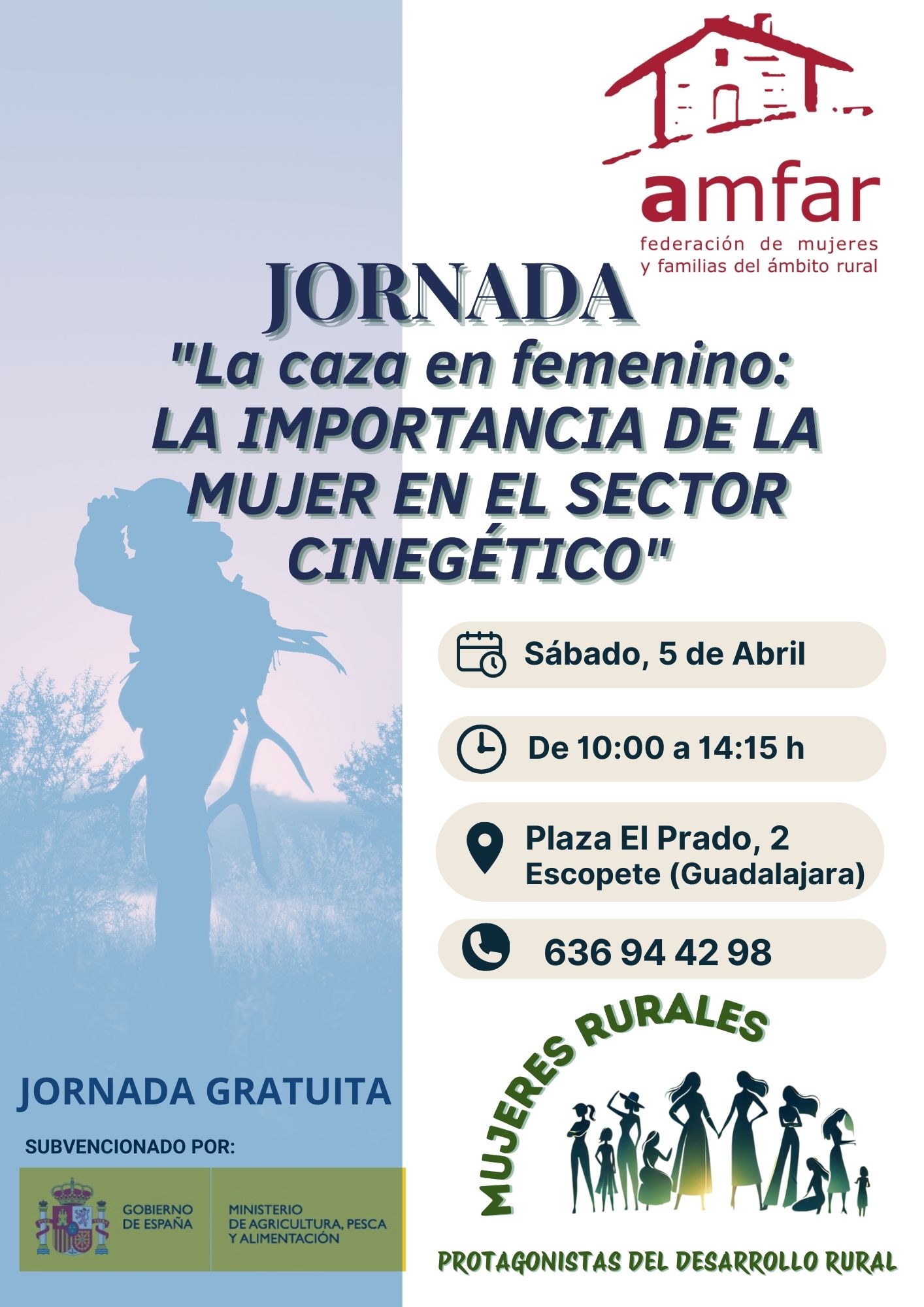 AMFAR organiza una Jornada para visibilizar a las Mujeres en el sector Cinegético 