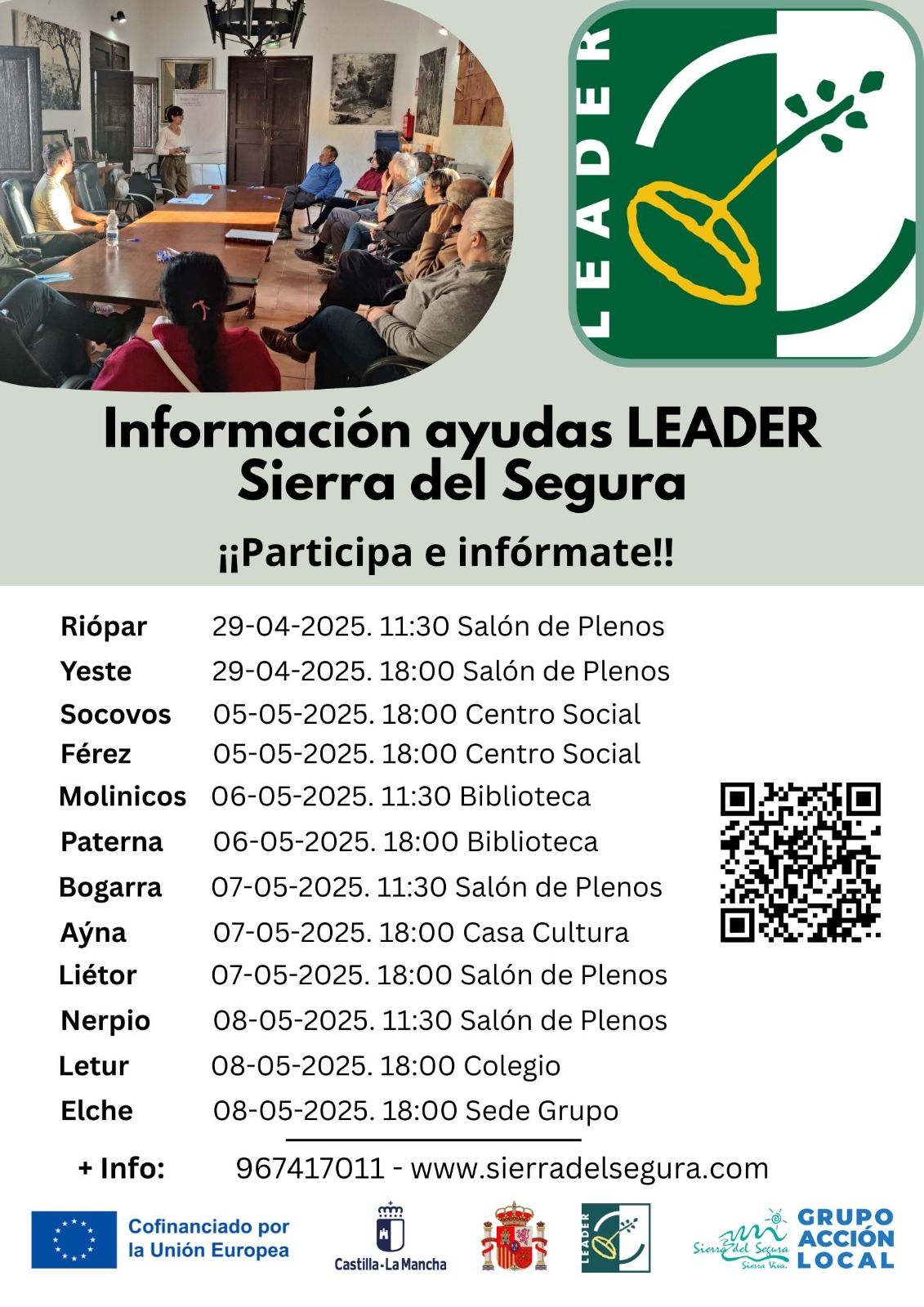 Sierra del Segura impartirá 12 charlas informativas en todo el territorio sobre las ayudas Leader