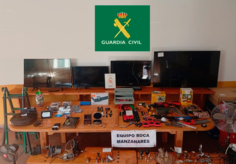 La Guardia Civil detiene a cuatro personas por la comisión de delitos contra el patrimonio en Daimiel