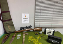 Detenidas dos personas por la Guardia Civil mientras practicaban la caza ilegal