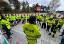 El transporte sanitario realiza una nueva jornada de paro con la vista puesta en la reunión prevista con el Sescam