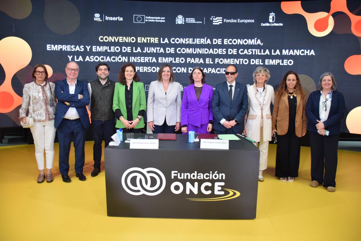 El Gobierno de Castilla-La Mancha e Inserta Empleo ONCE renuevan su colaboración para avanzar en la inclusión laboral de personas con discapacidad