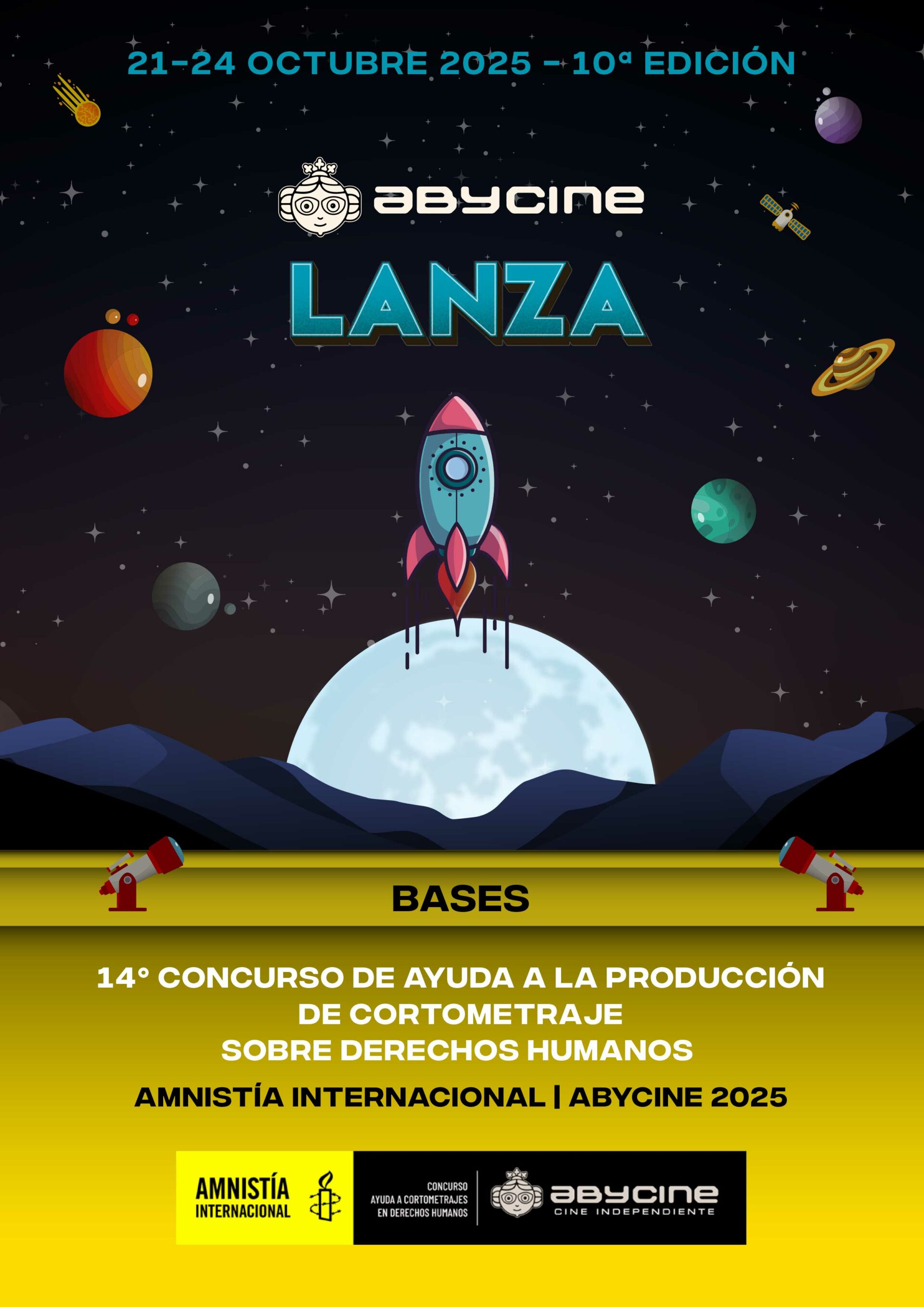 Amnistía Internacional y la Fundación Abycine convocan el XIV concurso de ayuda a la producción de cortometraje sobre Derechos Humanos
