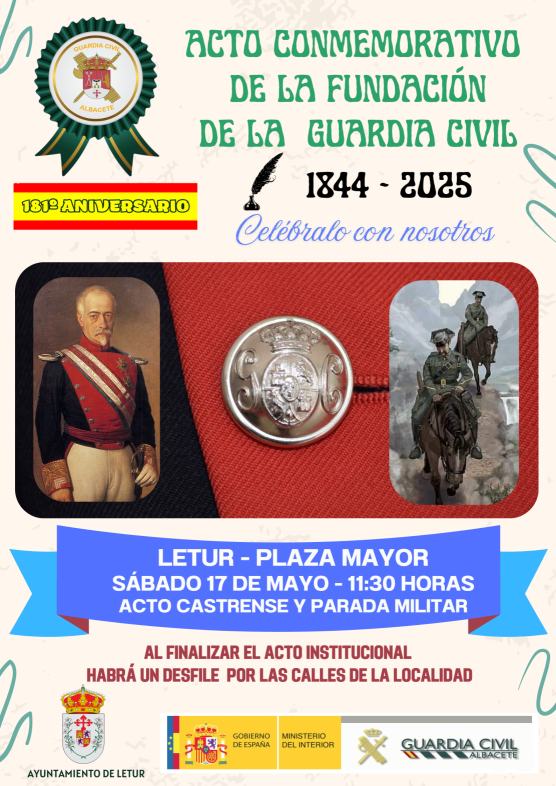 La Comandancia de Albacete celebra los Actos Institucionales con motivo del 181ª Aniversario de la Fundación del Cuerpo en la localidad albaceteña de Letur 1 actos guardia civil 3