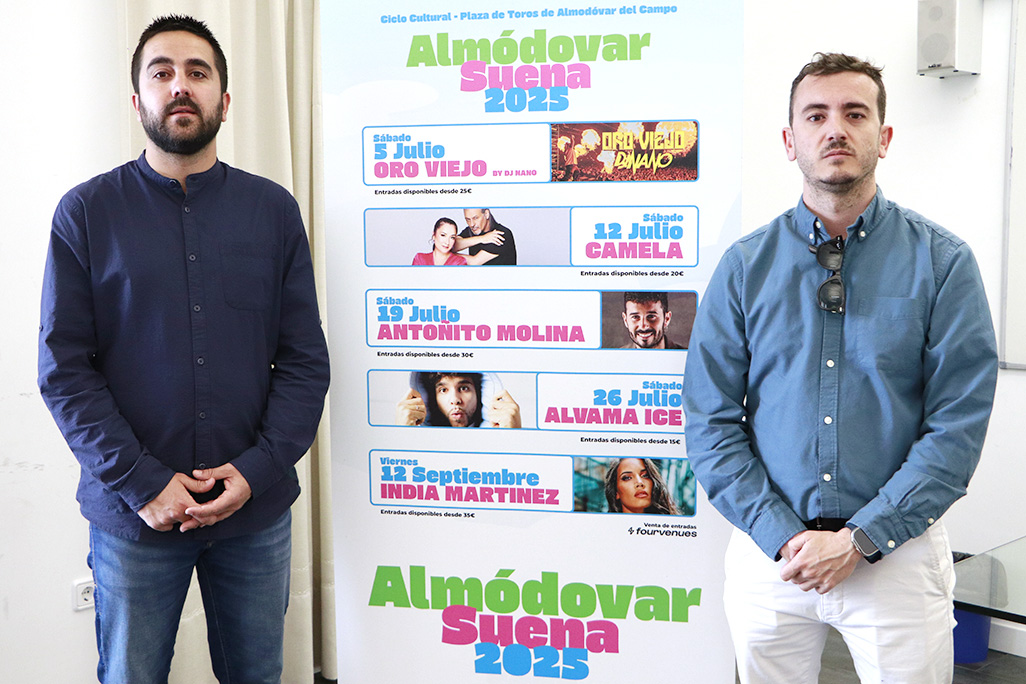 Almodóvar del Campo, referente este verano de grandes eventos musicales musical con India Martínez, Alvama Ice, Antoñito Molina, Camela y DJ Nano