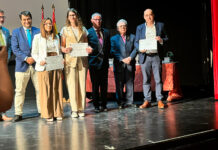 Las estudiantes Andrea Aragón, Marina Robledo y Anna Ruiz reciben los premios a mejor expediente del Máster en Prevención de Riesgos Laborales de la UCLM