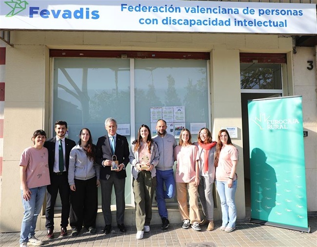 Las Ayudas Sociales Dana de la Fundación Eurocaja Rural apoyan la labor de la Federación Valenciana de Personas con Discapacidad Intelectual