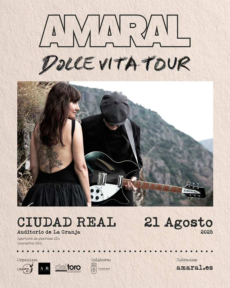 Amaral pasará con su 'Dolce Vita Tour' por el Auditorio de la Granja de Ciudad Real