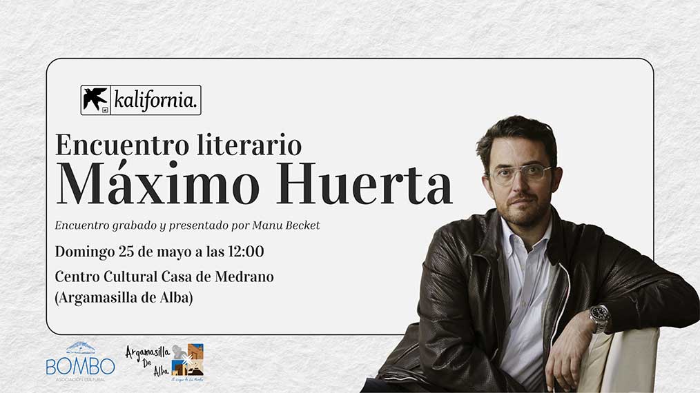 El escritor y periodista Màxim Huerta visitará Argamasilla de Alba para participar en un encuentro literario