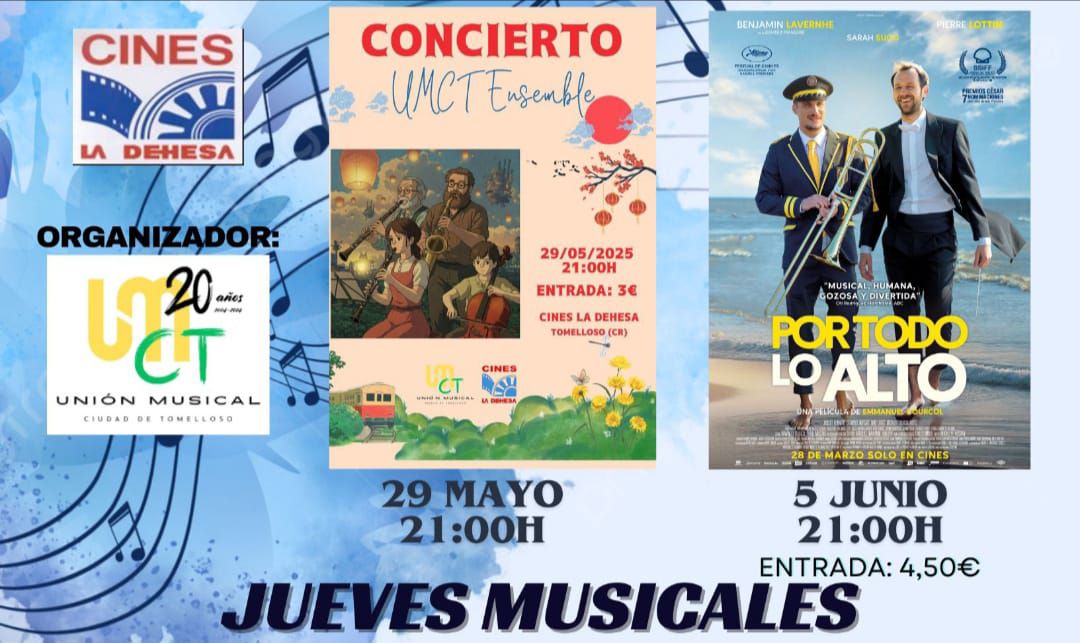Dos jueves de Música y Cine en Tomelloso gracias a la UMCT