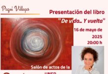 Paqui Villegas presenta este viernes, 16 de mayo, en la UNED de Valdepeñas, su libro de poemas «De vida … y vuelta»