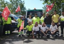 El transporte sanitario de CLM protagoniza una segunda jornada de paro con un 100% de seguimiento