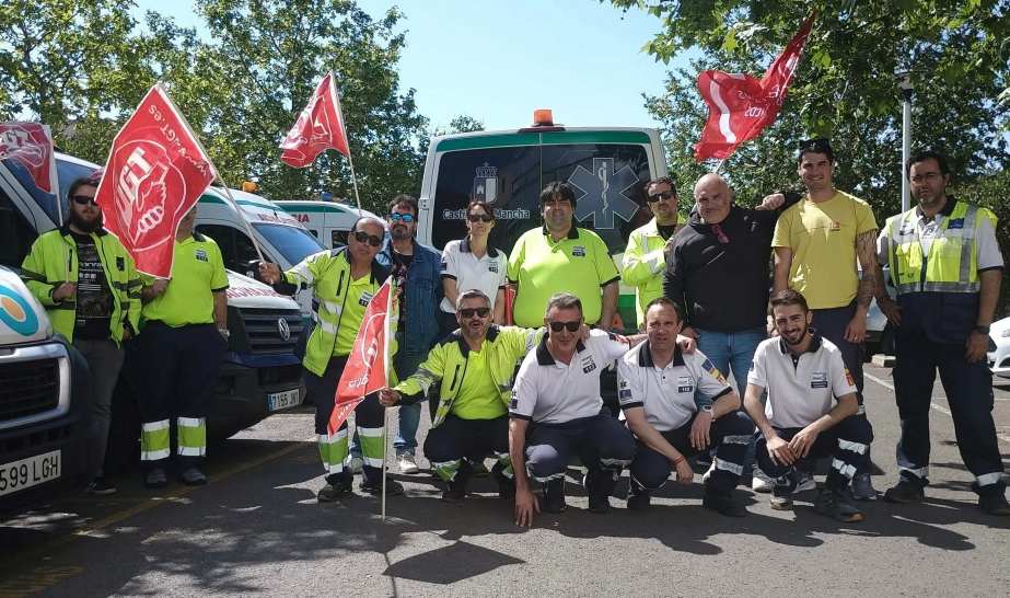 El transporte sanitario de CLM protagoniza una segunda jornada de paro con un 100% de seguimiento