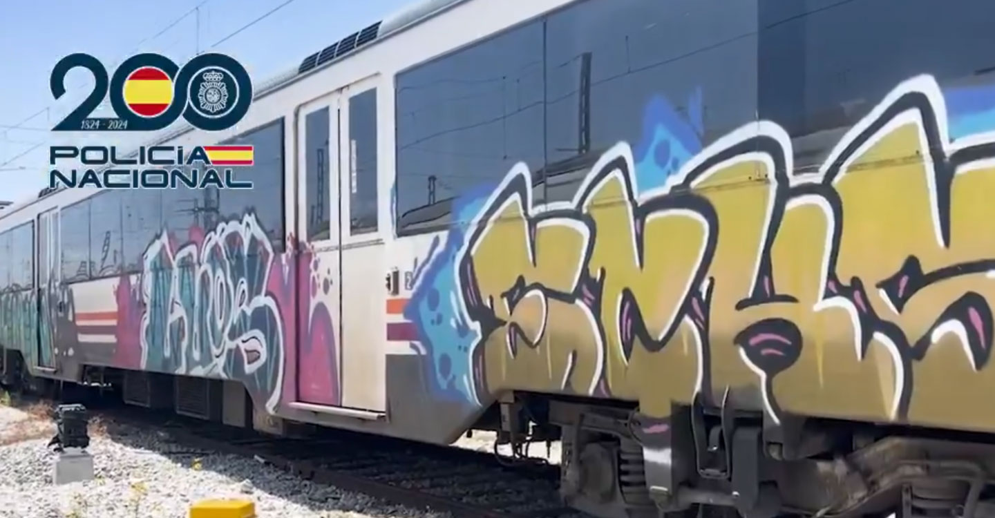 La Policía Nacional detiene a 29 personas como presuntos autores de 287 grafitis en trenes