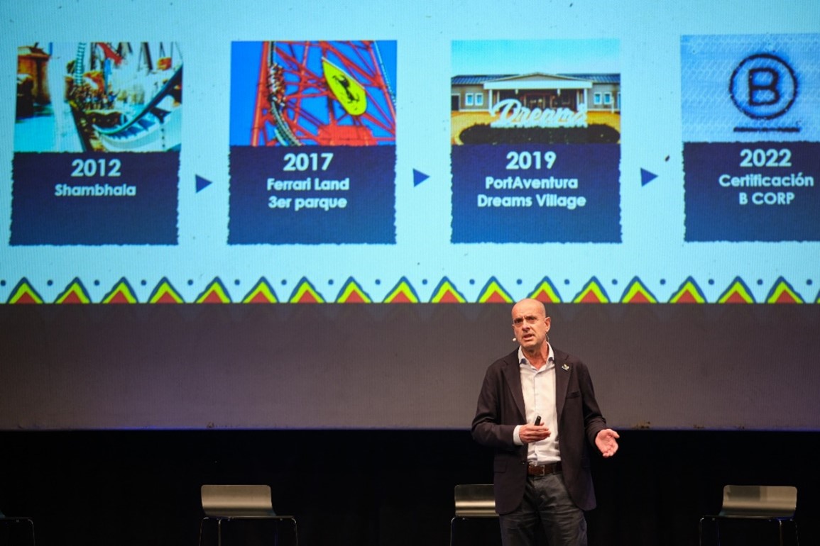 Fernando Aldecoa, Director General de PortAventura World, presentando las novedades del 30º Aniversario en el resort