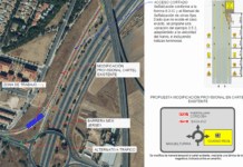 Afectaciones al tráfico en la salida 2 de la A-43 hacia el centro de Ciudad Real por obras sobre la autovía autonómica