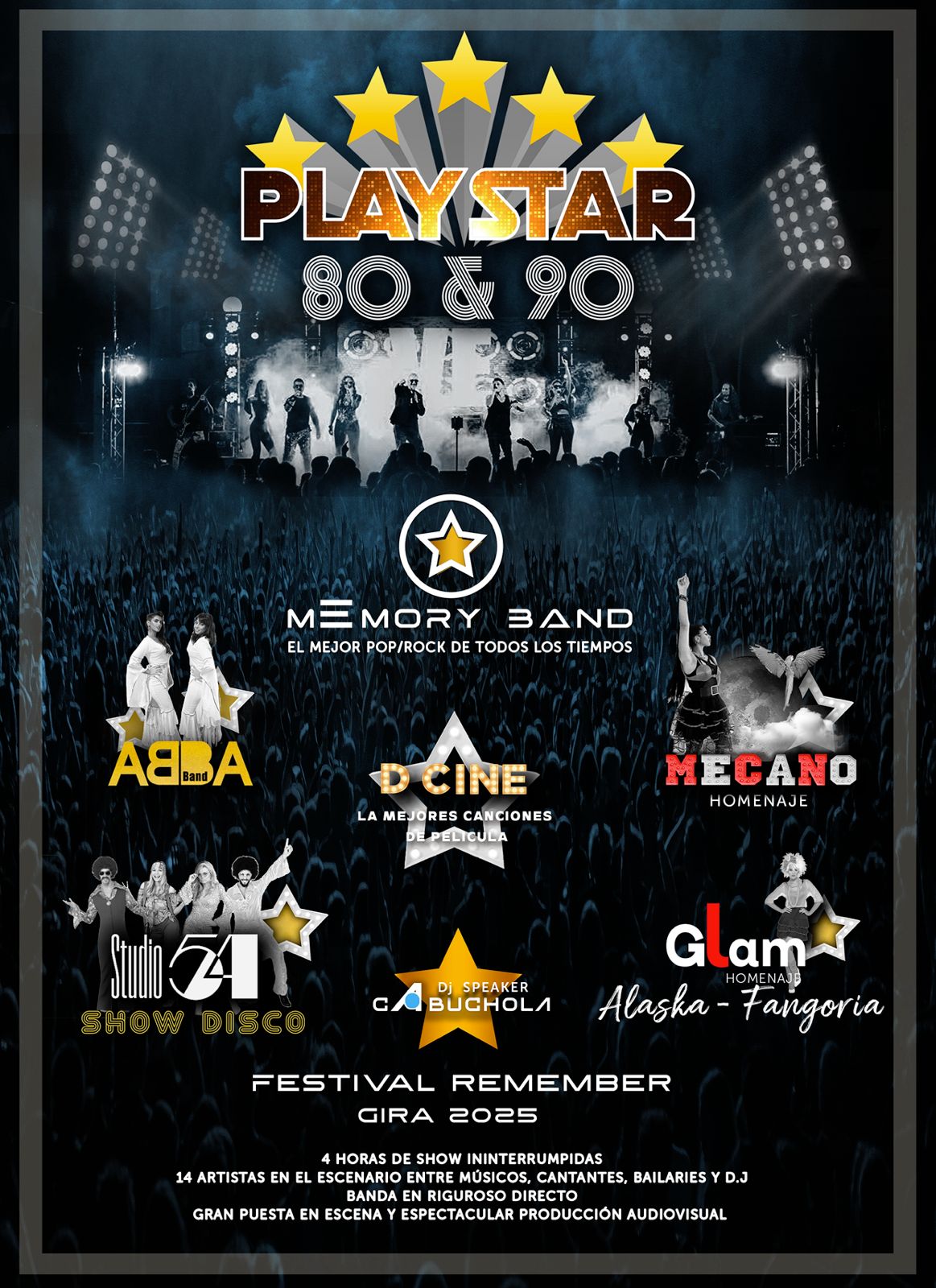 El Ayuntamiento de Viso del Marqués trae a la Verbena Municipal el exitoso show “PlayStars 80 & 90” el próximo 31 de mayo