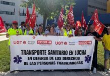 Los trabajadores y trabajadoras del transporte sanitario piden a las empresas y al Sescam que asuman su responsabilidad