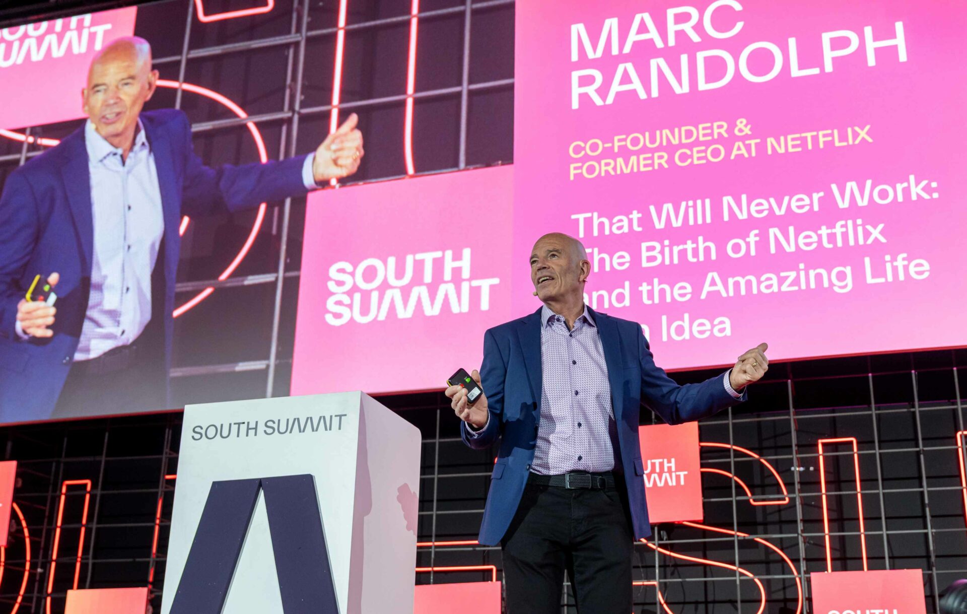 Marc Randolph, cofundador de Netflix, afirma en South Summit Madrid que “el éxito no viene de tener una buena idea, sino de tener una cultura que te permita fallar”
