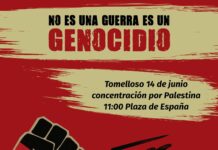 IU Tomelloso convoca una concentración en la Plaza de España de Tomelloso en repulsa a «la masacre del pueblo palestino»