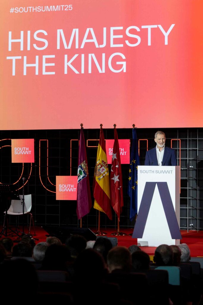 El Rey Felipe VI asegura, en la inauguración de South Summit Madrid 2025, que “gracias a los emprendedores, España se está convirtiendo en un referente en Europa”