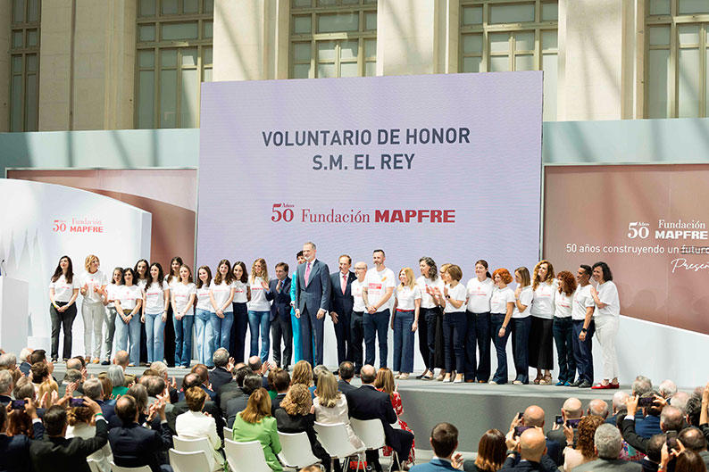 El Rey preside el 50 aniversario de Fundación Mapfre y destaca su contribución a la educación, la investigación y la cultura