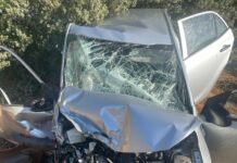 Dos personas heridas tras chocar sus vehículos en la CM.3109 en el término municipal de Argamasilla de Alba