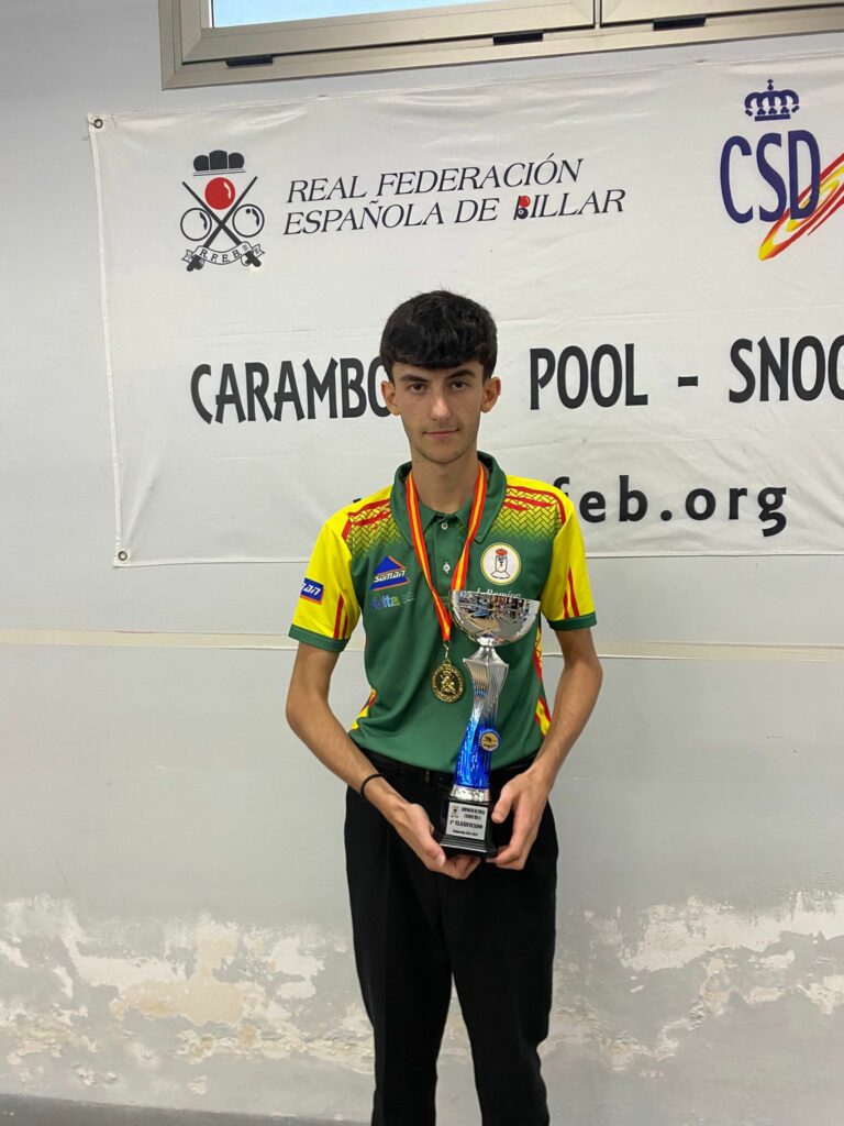 Javier Ramírez Perona, Campeón de España sub 15 de billar a 3 bandas