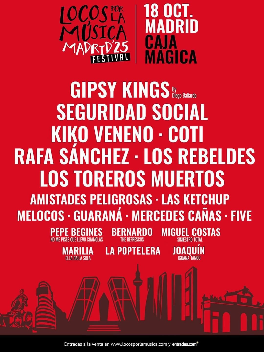 La Caja Mágica reunirá a un gran elenco de artistas en Locos por la Música Madrid 2025