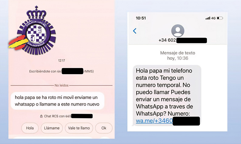 La Policía Local de Valdepeñas alerta de un nuevo envío de SMS fraudulentos