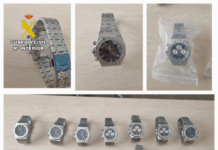 Interceptado un envío de paquetería con relojes de pulsera de alta gama falsificados