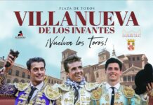 Aníbal Ruiz, Carlos Aranda y Alejandro Velasco conforman el cartel del gran festival taurino de Villanueva de los Infantes