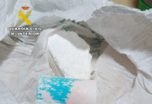 La Guardia Civil incauta cocaína a un conductor con la que se podría haber elaborado unas 1.100 dosis de dicha sustancia