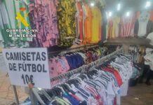 La Guardia Civil de Albacete investiga a tres personas por un delito contra la propiedad industrial e interviene prendas falsificadas