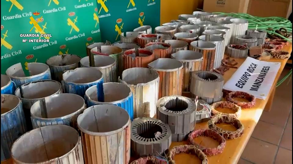 Detenido un grupo criminal dedicado al robo de componentes de los pivots de riego