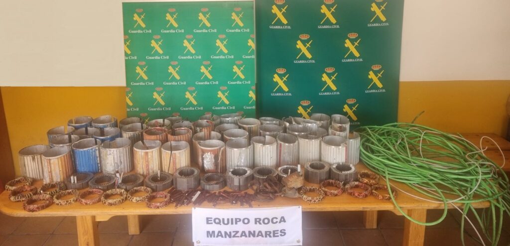 Detenido un grupo criminal dedicado al robo de componentes de los pivots de riego