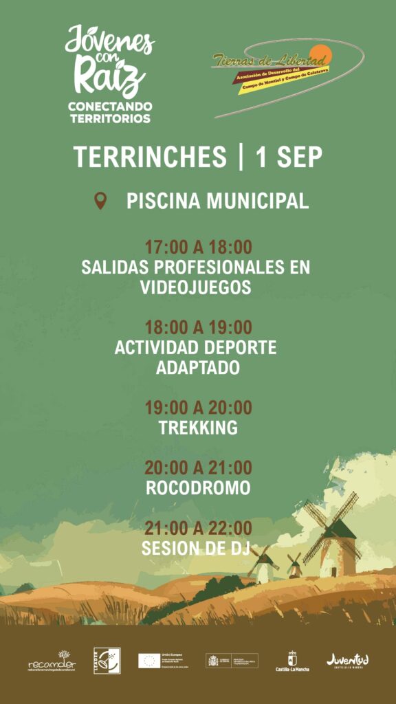 Terrinches acogerá el 1 de septiembre una jornada del programa ‘Jóvenes con Raíz’