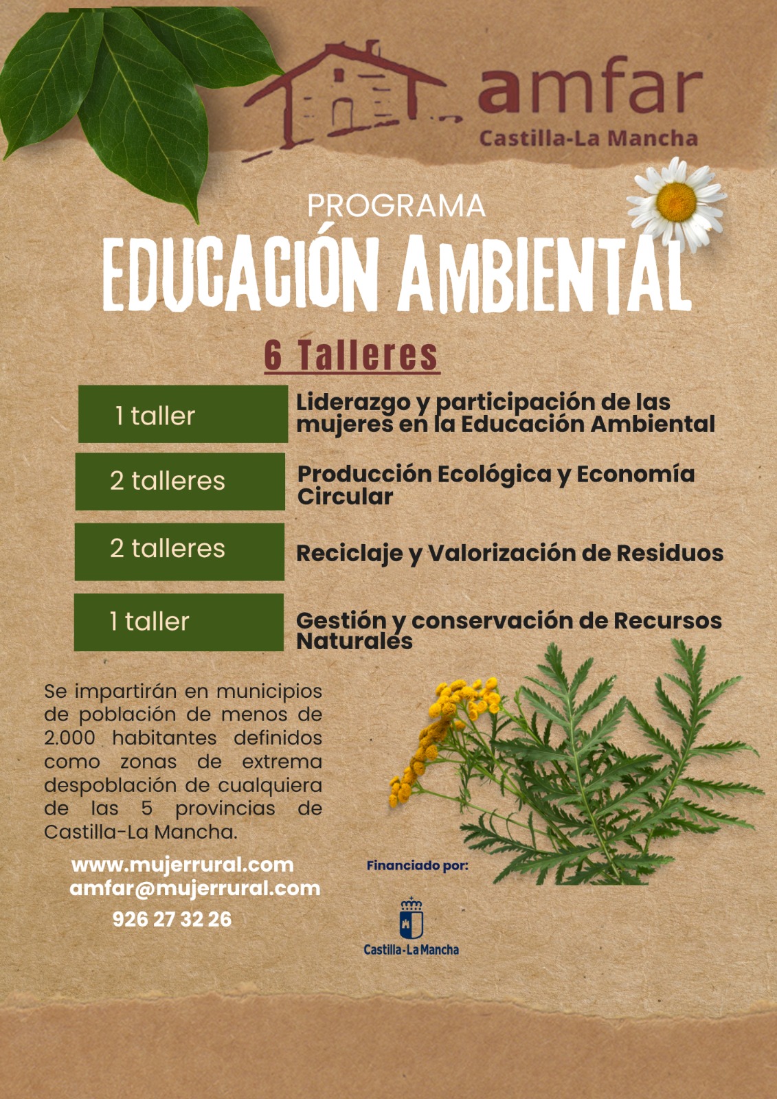 AMFAR impulsa la educación ambiental para mujeres en municipios de extrema despoblación de Castilla-La Mancha