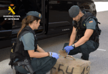 Detenido por llevar en su vehículo siete fardos con 310 kilos de hachís