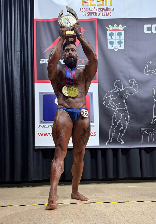 El tomellosero José María Mora Martínez suma tres oros en la Copa Premundial de Fisioculturismo de Alborea