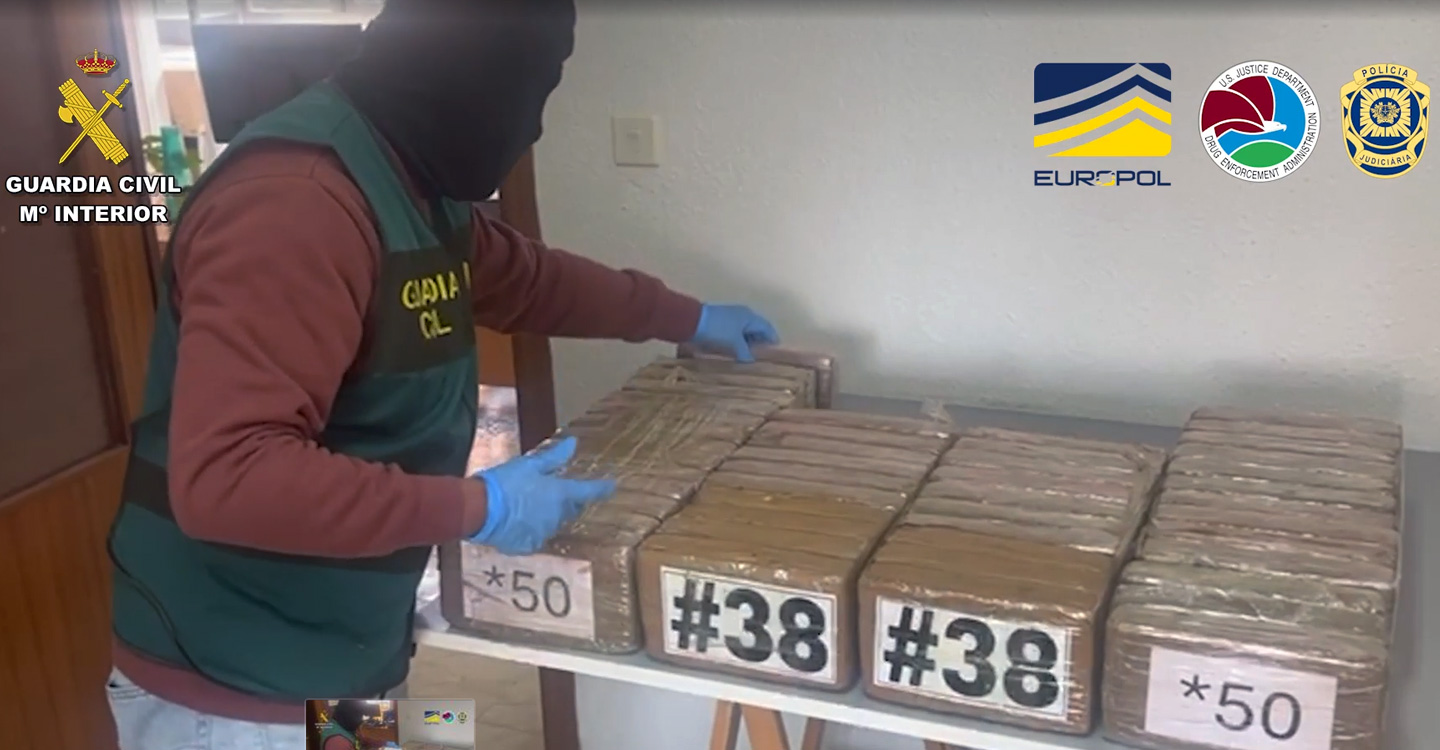 Intervenidas más de dos toneladas de cocaína con 19 detenidos en el marco de la operación 