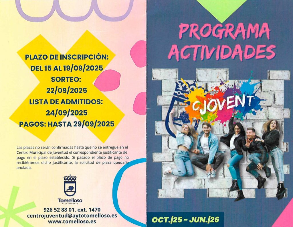 Presentado el nuevo Programa de Actividades para Jóvenes en Tomelloso
