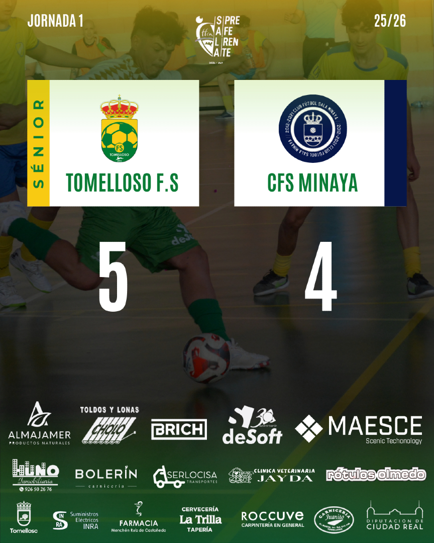 El Tomelloso Fútbol Sala consigue imponerse en un partido trepidante