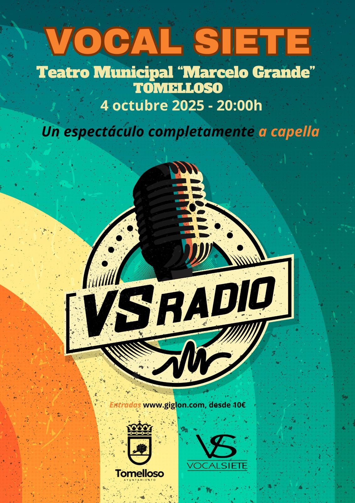 Vocal Siete presenta su espectáculo VS Radio, en Tomelloso, el próximo 4 de octubre
