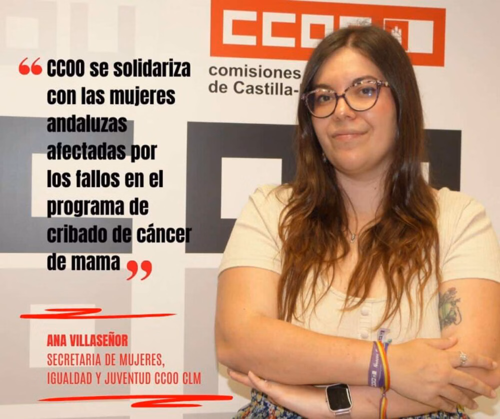 CCOO se solidariza con las mujeres andaluzas afectadas por los fallos en el programa de cribado de cáncer de mama