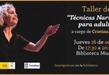 Descubre tu voz narrativa: taller para adultos con Cristina Verbena en la Biblioteca de Tomelloso