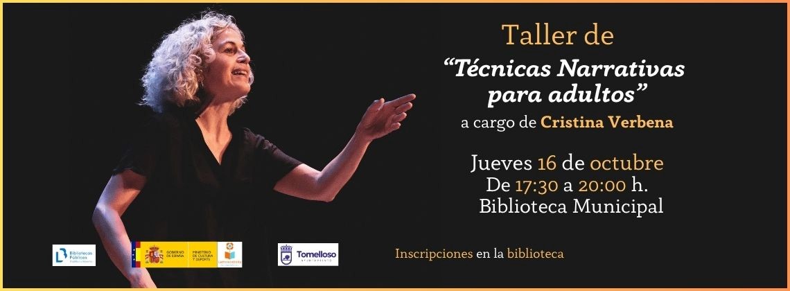 Descubre tu voz narrativa: taller para adultos con Cristina Verbena en la Biblioteca de Tomelloso