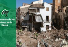 CSIF rinde homenaje a las víctimas de la DANA y vuelve a subrayar la relevancia de los servicios públicos